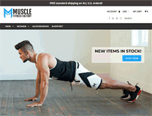 Tablet Screenshot of musclefitnessfactory.com
